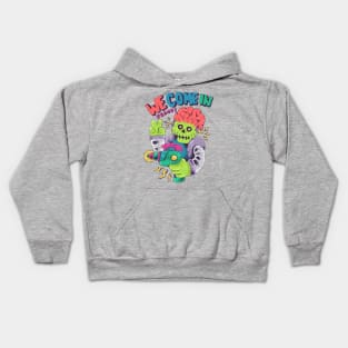 Alien Attack We Come In Peace Kids Hoodie